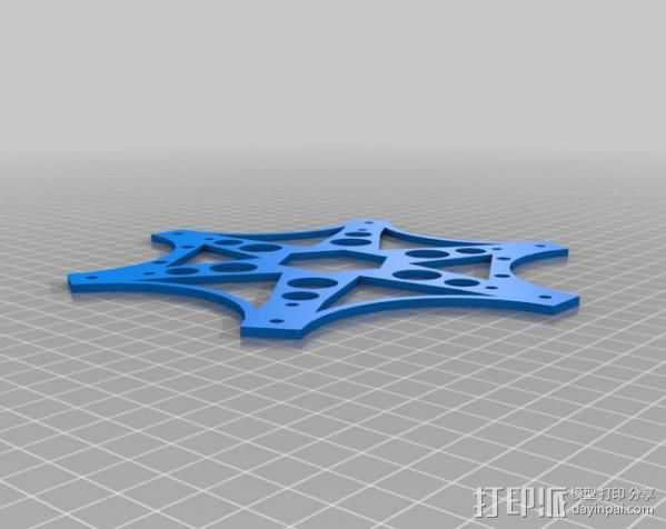 六旋翼 3D打印模型渲染图