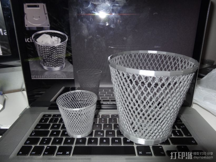 纸篓 3D打印模型渲染图