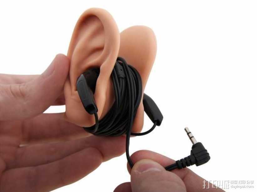 耳朵形耳机架 3D打印模型渲染图