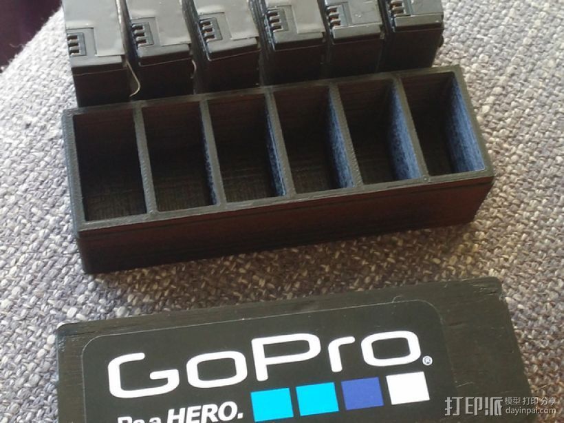 GoPro相机电池盒 3D打印模型渲染图