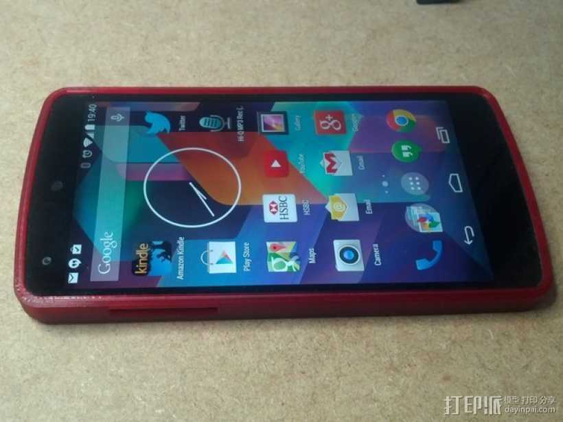 Nexus 5手机保护壳 3D打印模型渲染图