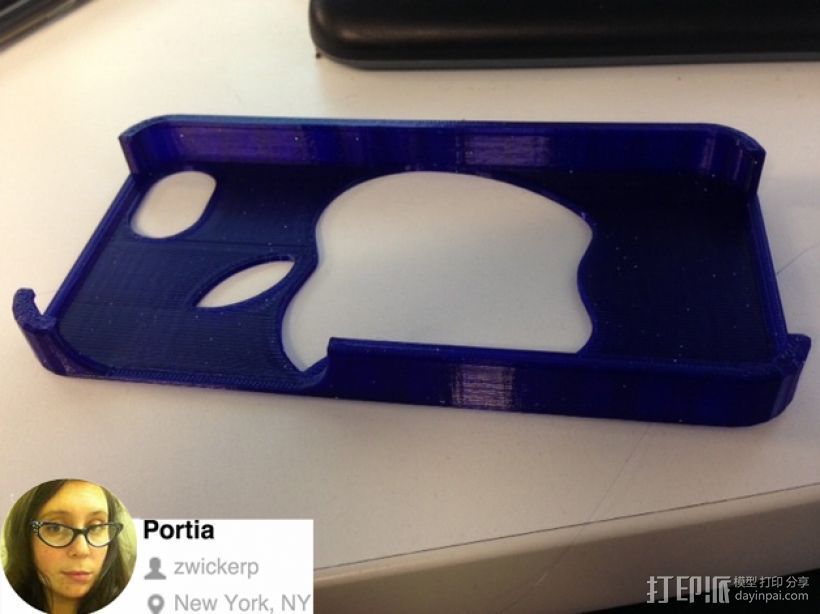  Iphone 5苹果手机套 3D打印模型渲染图