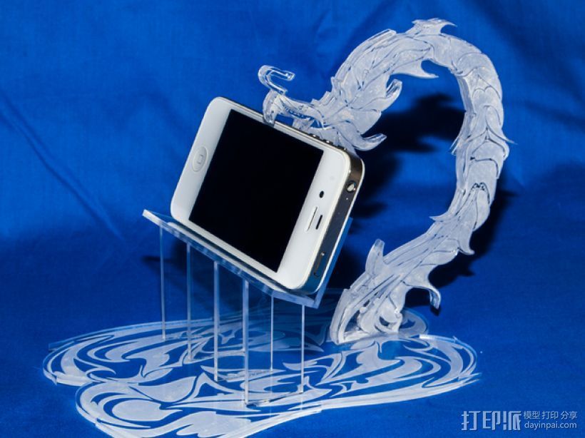 龙行iPhone手机架 3D打印模型渲染图