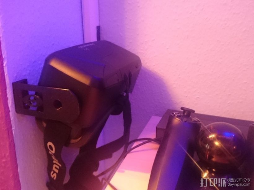 Oculus Rift DK2 虚拟现实头戴式显示器 支架 3D打印模型渲染图