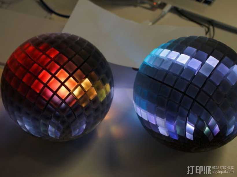 水晶球音箱 3D打印模型渲染图