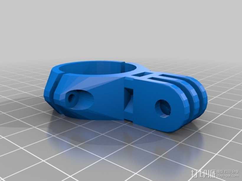  gopro 相机支撑座夹环 3D打印模型渲染图