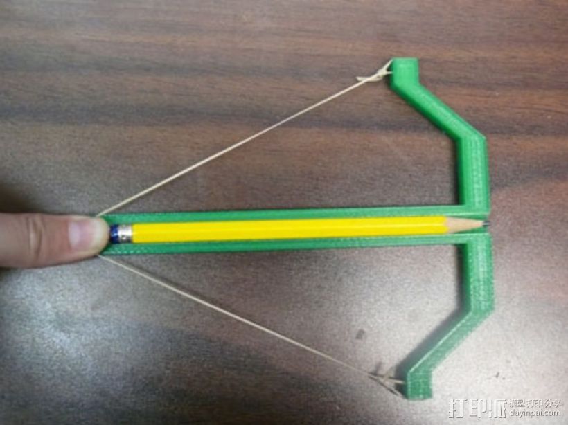 铅笔弓 玩具弓箭 3D打印模型渲染图