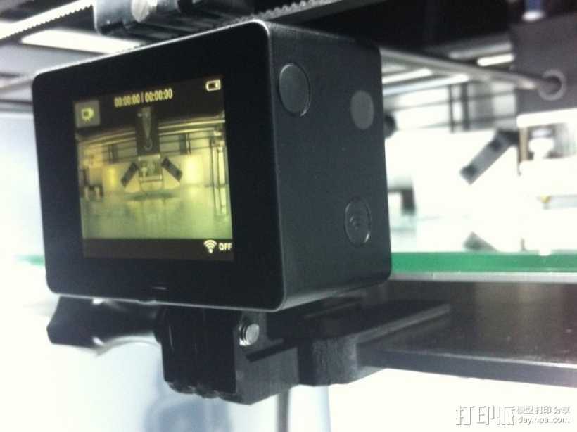 GoPro 相机打印床支架 3D打印模型渲染图