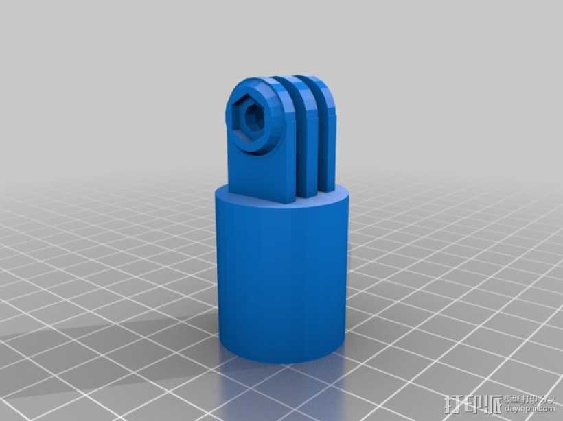 GoPro相机支撑架连接部件 3D打印模型渲染图