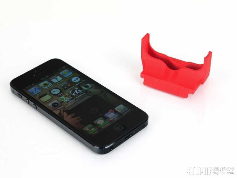 Iphone 5手机三角架连接器 3D打印模型渲染图