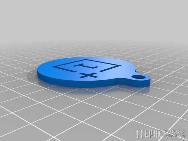 OnePlus 一加钥匙坠 3D打印模型渲染图