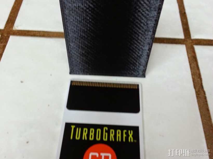 Turbografx-16游戏机 游戏碟盒子 3D打印模型渲染图