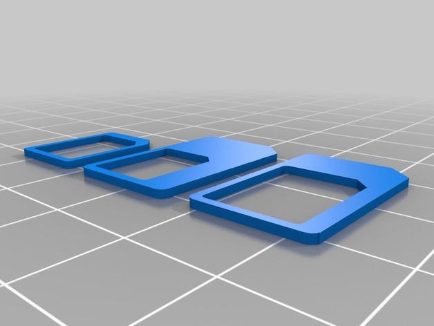 SIM卡适配器 3D打印模型渲染图