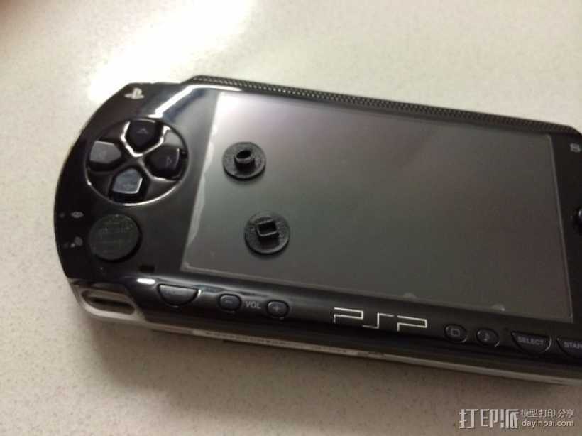 PSP游戏机按钮 3D打印模型渲染图