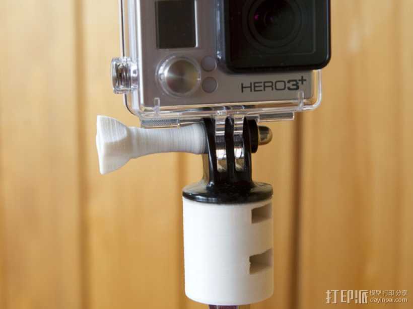 GoPro相机底座 支撑杆  3D打印模型渲染图