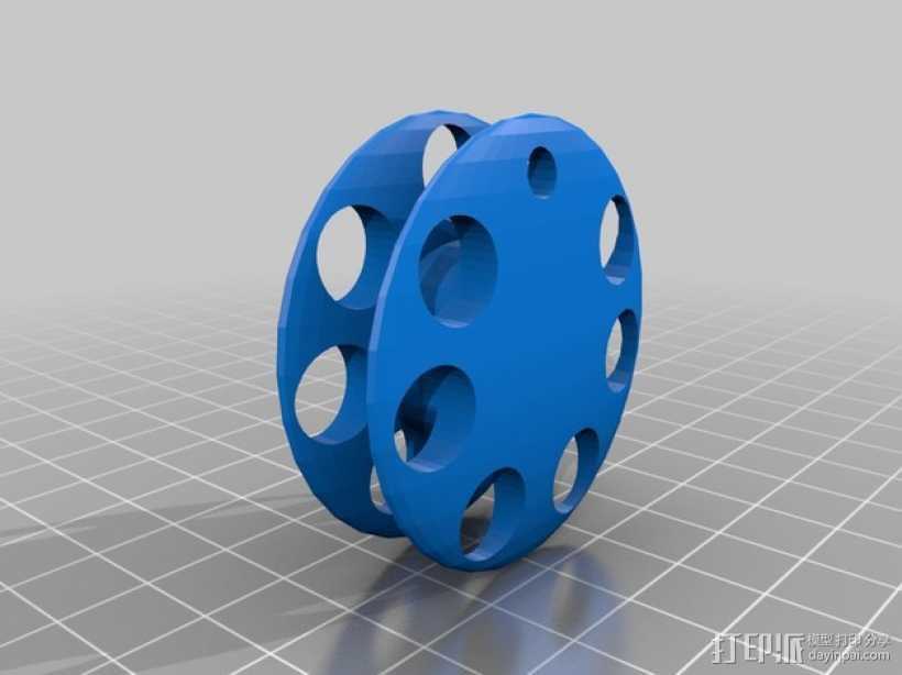 手摇纺车 3D打印模型渲染图
