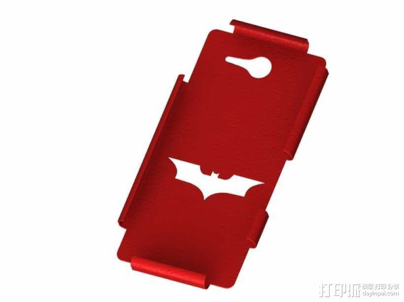 蝙蝠侠索尼Xperia M2手机外壳 3D打印模型渲染图