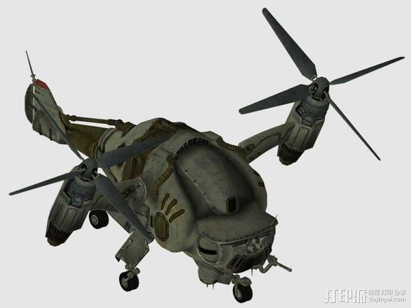 Verti Bird轰炸机 3D打印模型渲染图