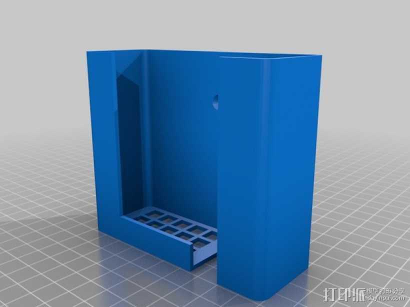 电池适配器架  3D打印模型渲染图