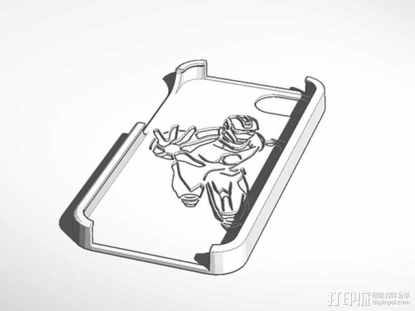 钢铁侠iPhone5手机套 3D打印模型渲染图