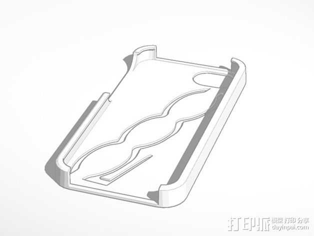 Iphone 5s 菲亚特500手机套 3D打印模型渲染图
