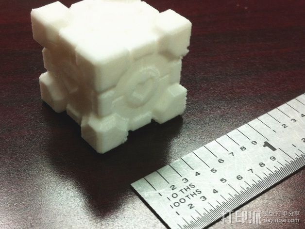 companion cube方块 3D打印模型渲染图