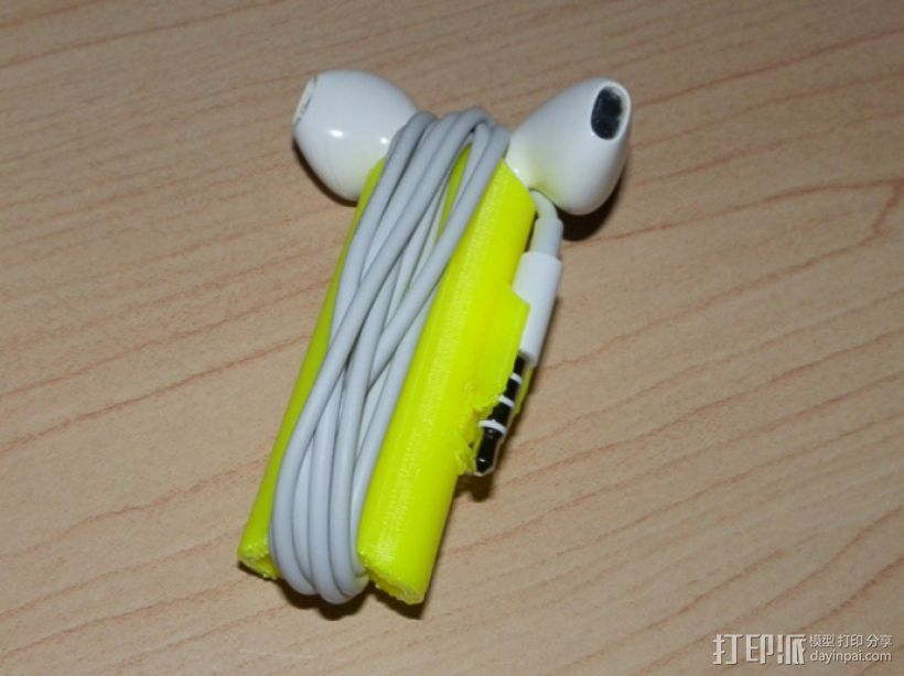 iPhone 5耳机收纳器 3D打印模型渲染图