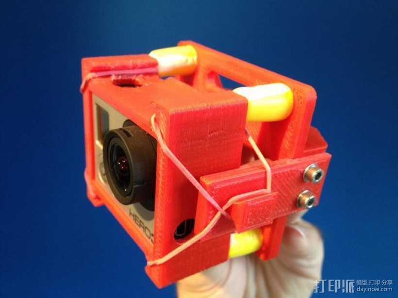 GoPro Hero 3相机框 相机架 3D打印模型渲染图