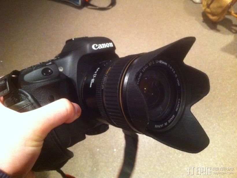 Canon EF-S佳能相机镜头遮光罩 3D打印模型渲染图
