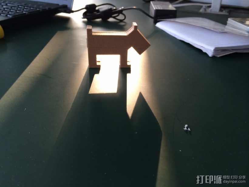 小狗USB磁盘 3D打印模型渲染图