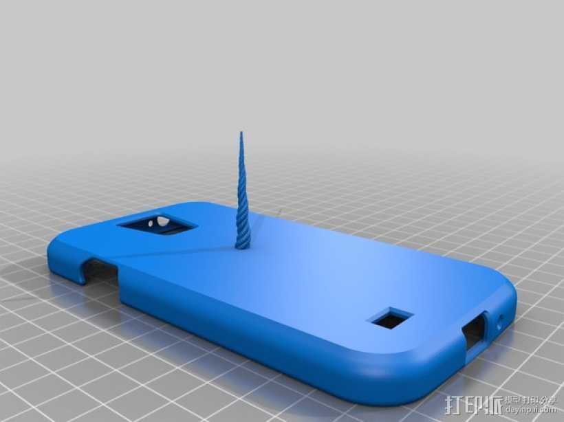 独角兽Galaxy S4 手机壳 3D打印模型渲染图