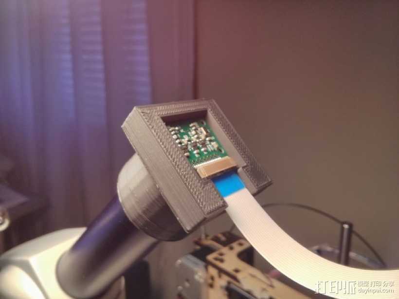 Raspberry Pi 相机显微镜适配器 3D打印模型渲染图