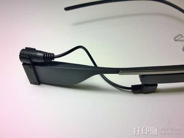 Google Glass适配器 3D打印模型渲染图