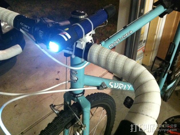 自行车灯支架 3D打印模型渲染图