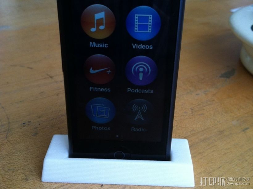iPod Nano 支架 3D打印模型渲染图