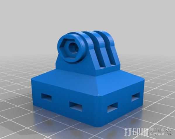 GoPro适配器 3D打印模型渲染图