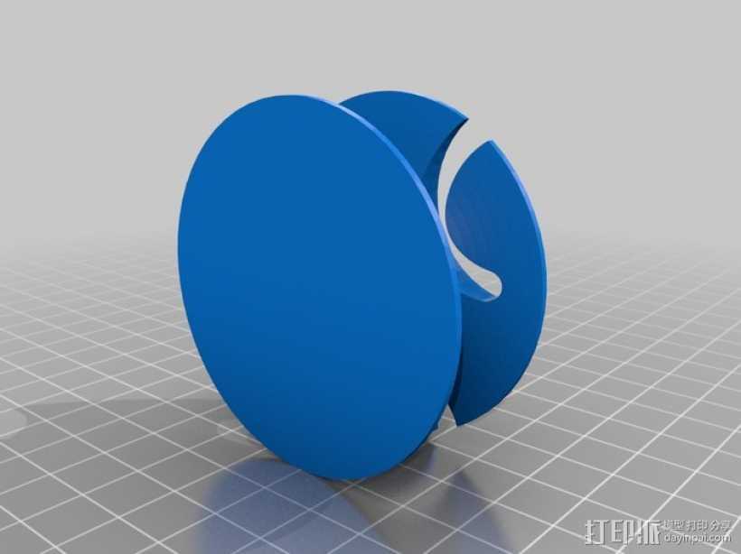 耳机绕线器 3D打印模型渲染图