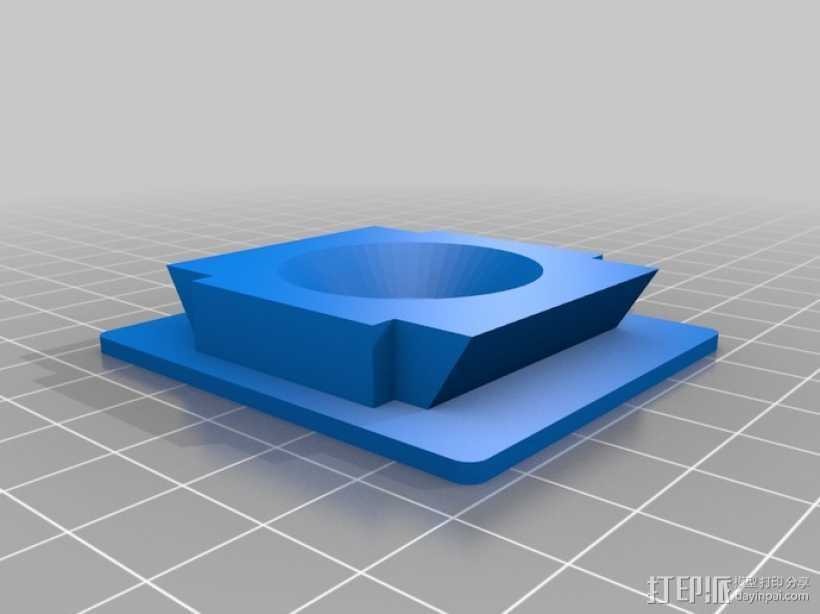Rectangular-ish三脚架适配器 3D打印模型渲染图