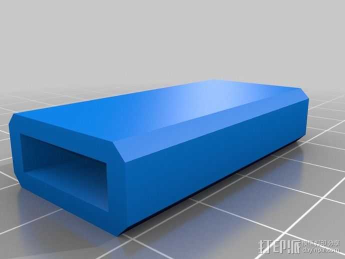 USB保护壳 3D打印模型渲染图