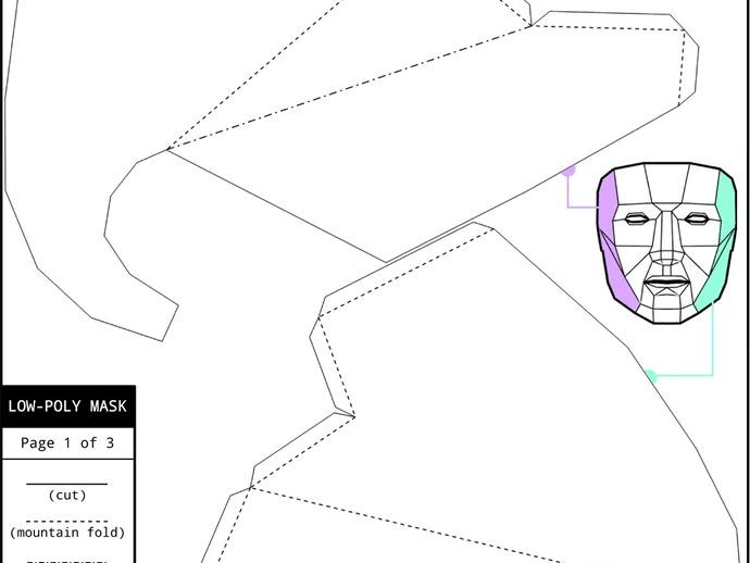 低面数多边形面罩