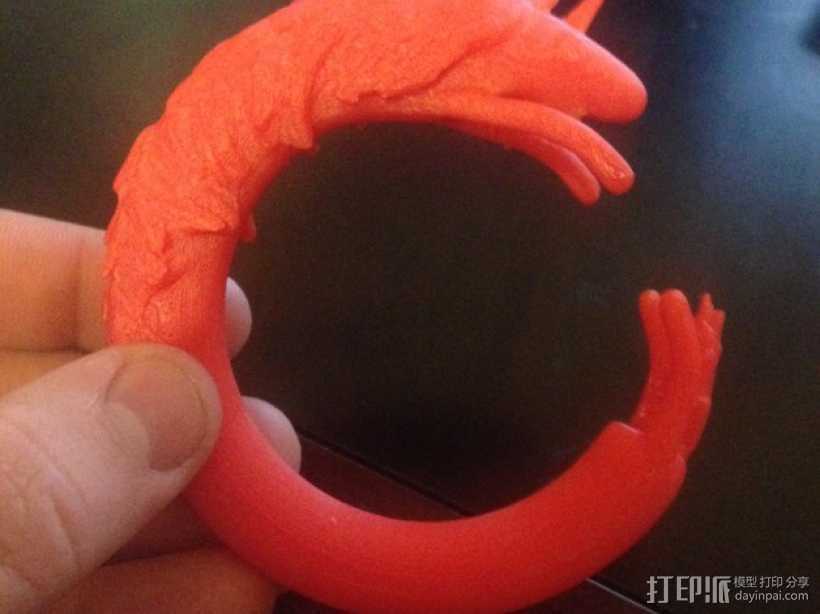 “彩虹姐姐”手镯 3D打印模型渲染图