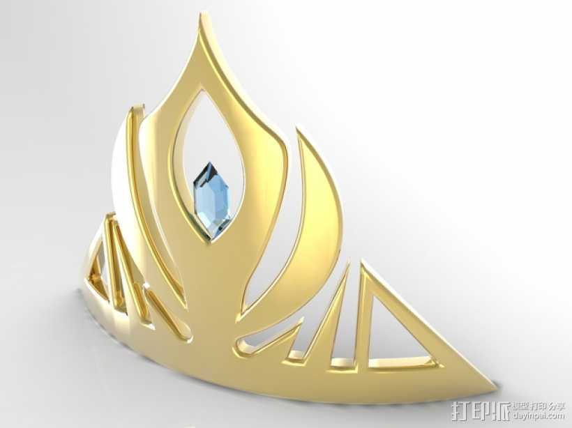 冰雪奇缘：埃尔莎皇冠头饰 3D打印模型渲染图