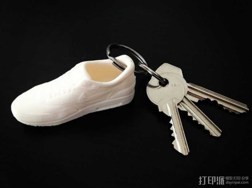 耐克运动鞋钥匙扣 3D打印模型渲染图