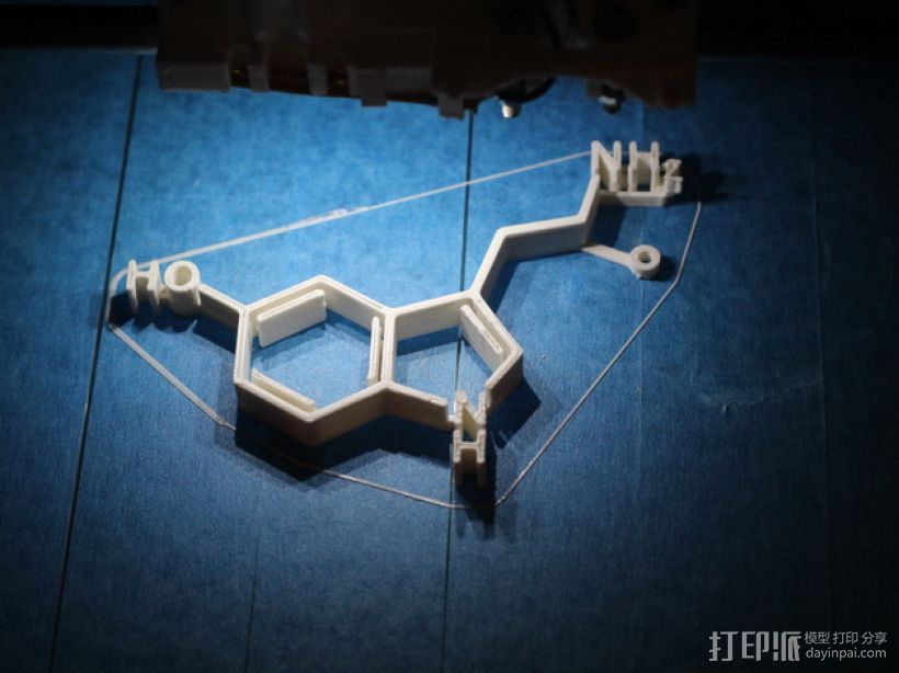 5 -羟色胺分子模型 3D打印模型渲染图