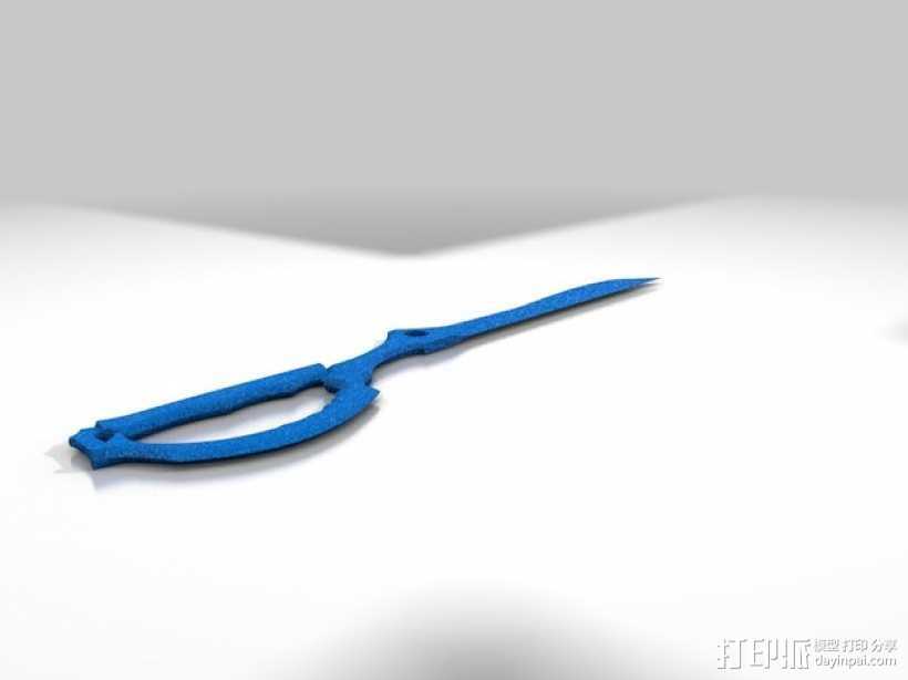 剪刀刀片 3D打印模型渲染图