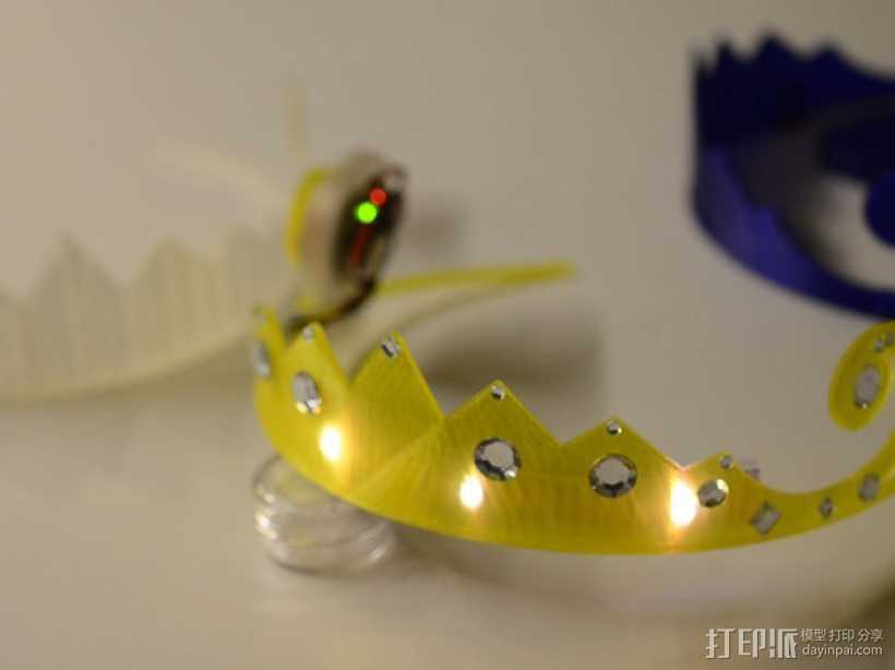 NeoPixel 小皇冠 3D打印模型渲染图