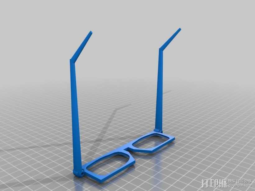 眼镜 3D打印模型渲染图