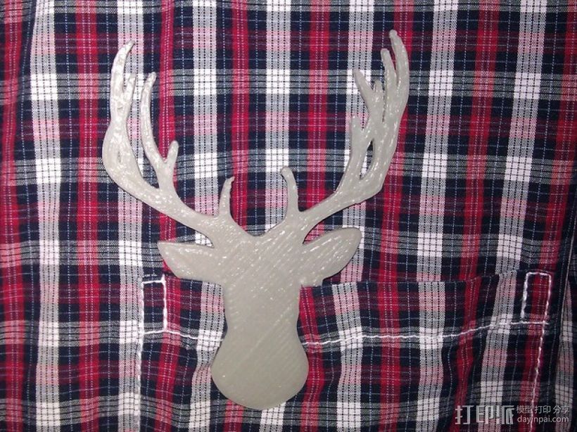 鹿头夹子 3D打印模型渲染图