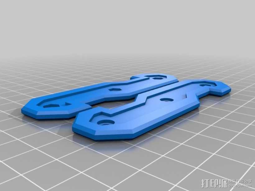 瑞士军刀钥匙架 3D打印模型渲染图
