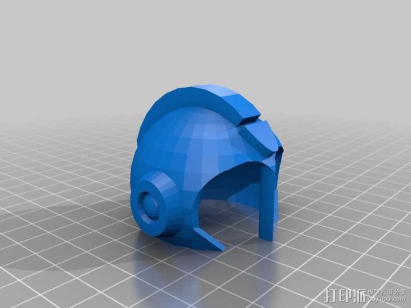洛克人头盔 3D打印模型渲染图